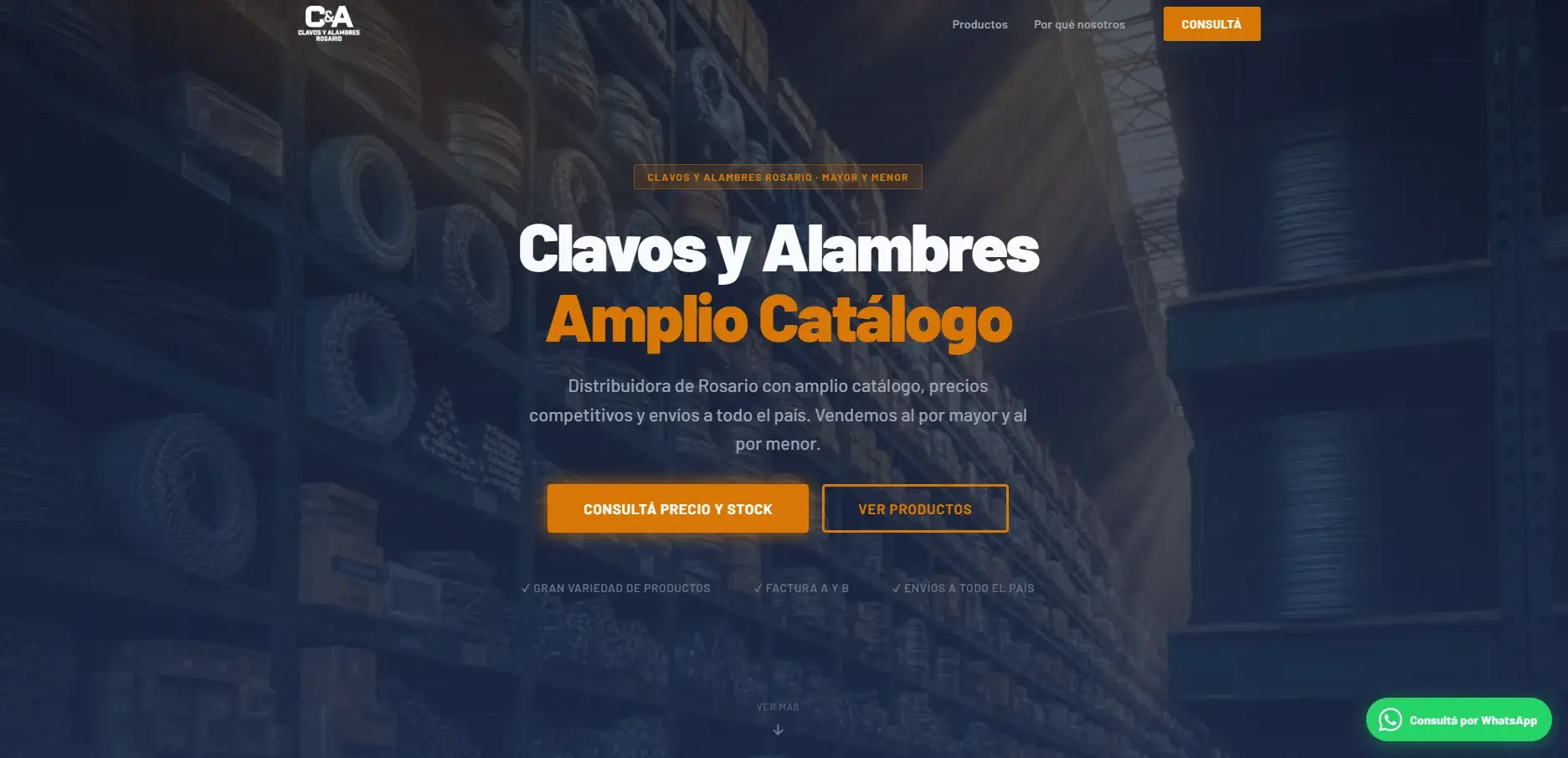 Landing Page — Clavos y Alambres Rosario