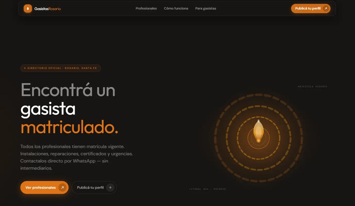 Directorio web — Gasistas Rosario